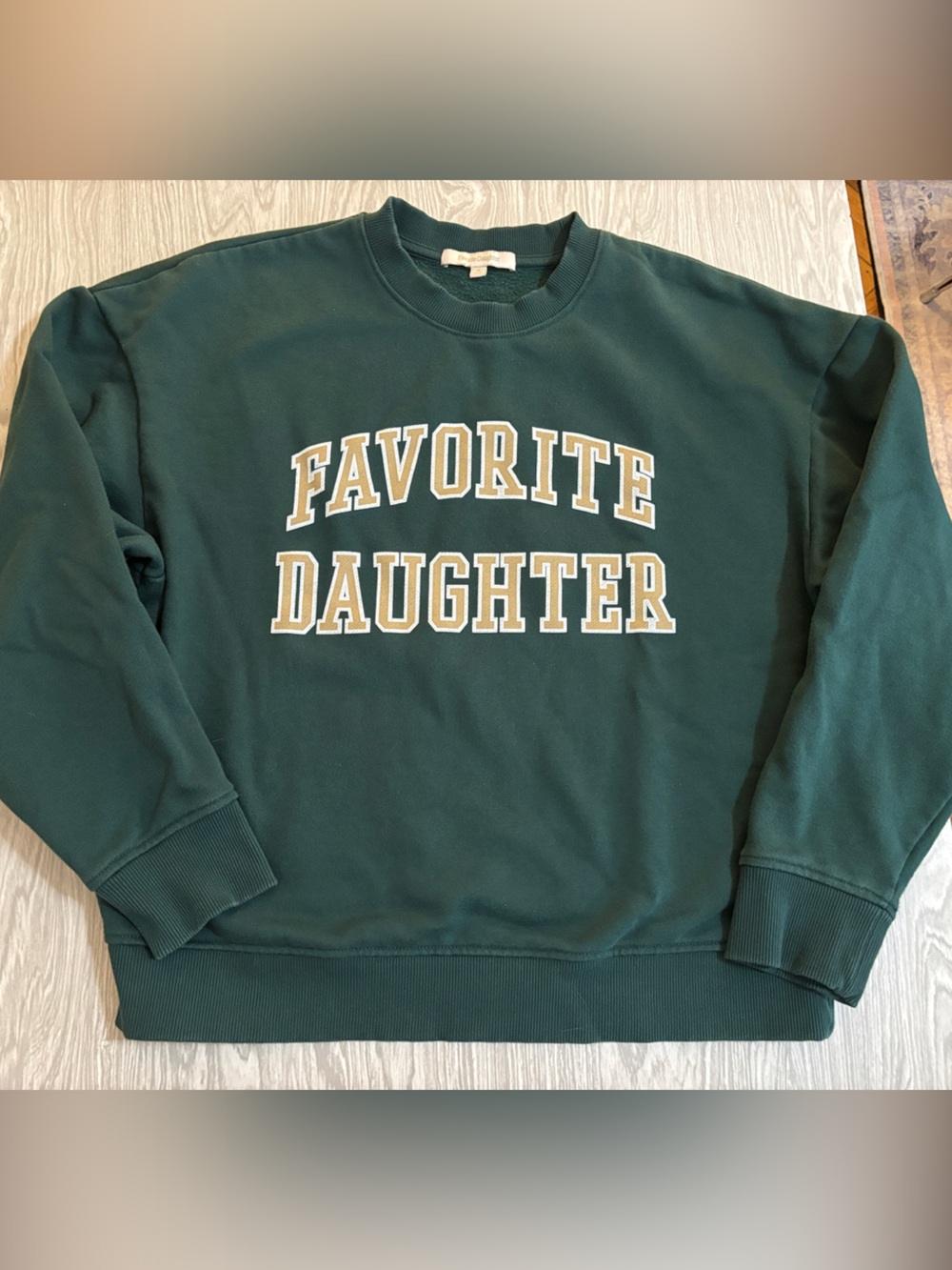 Favorite Daughter Collegiate Sweatshirt, XS in “Holly” Green